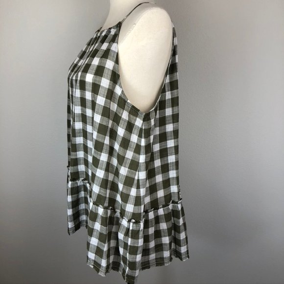 Anthropologie Cloth & Stone Gingham Halter Top - Picture 4 of 8